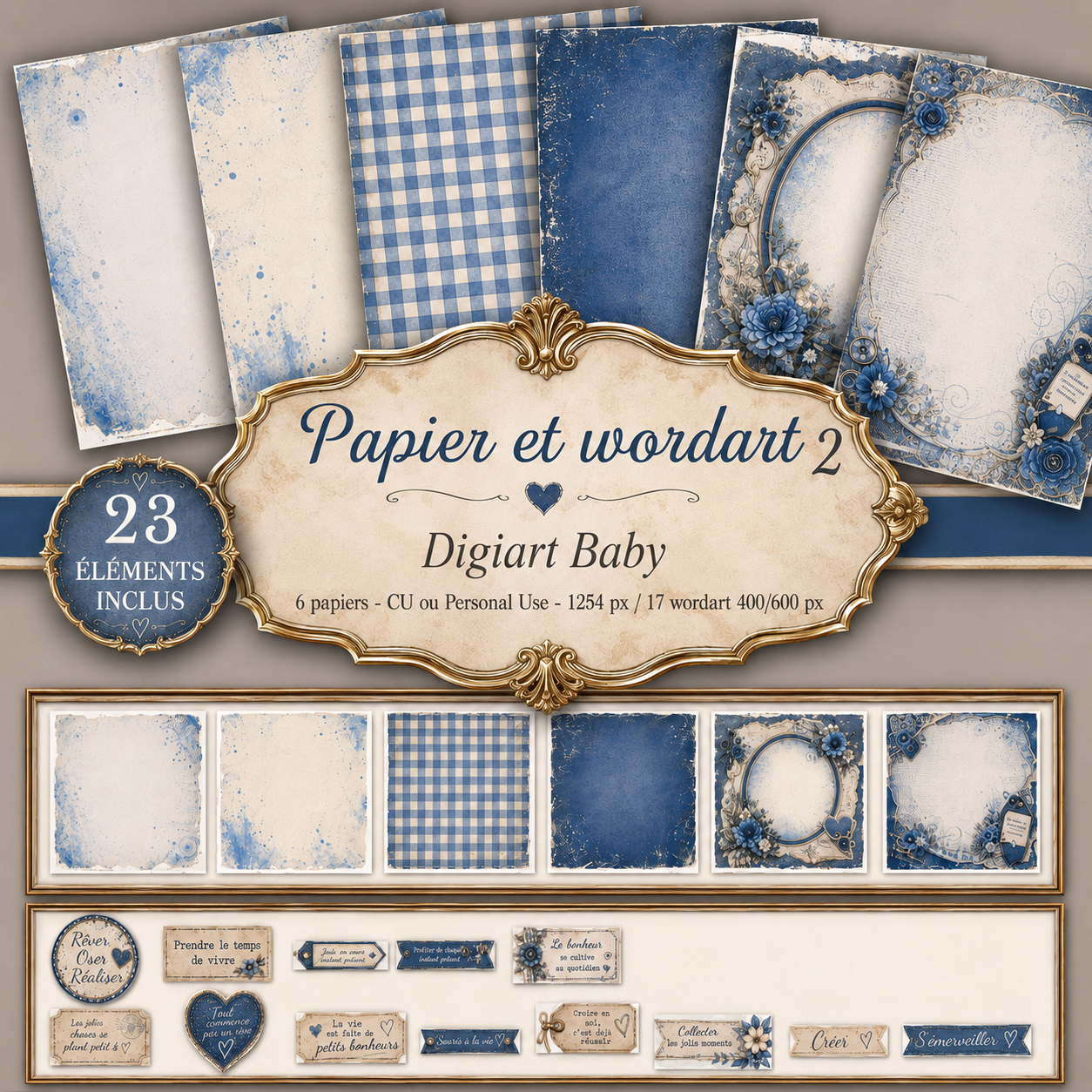 (image for) Pack Papier Wordart 2